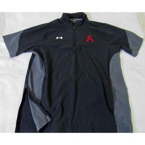 Under Armour Arkansas Razorbacks Black 1/4 Zip Side Pocket‎ Golf Vest Men Sz M